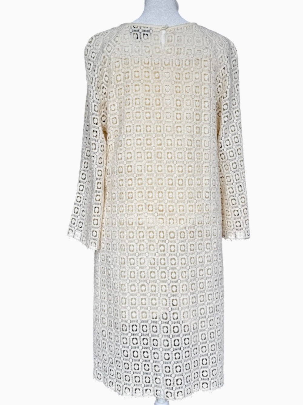 A.P.C. x Vanessa Seward White Square Lace Off Shift Dress Sz L - Picture 5 of 10